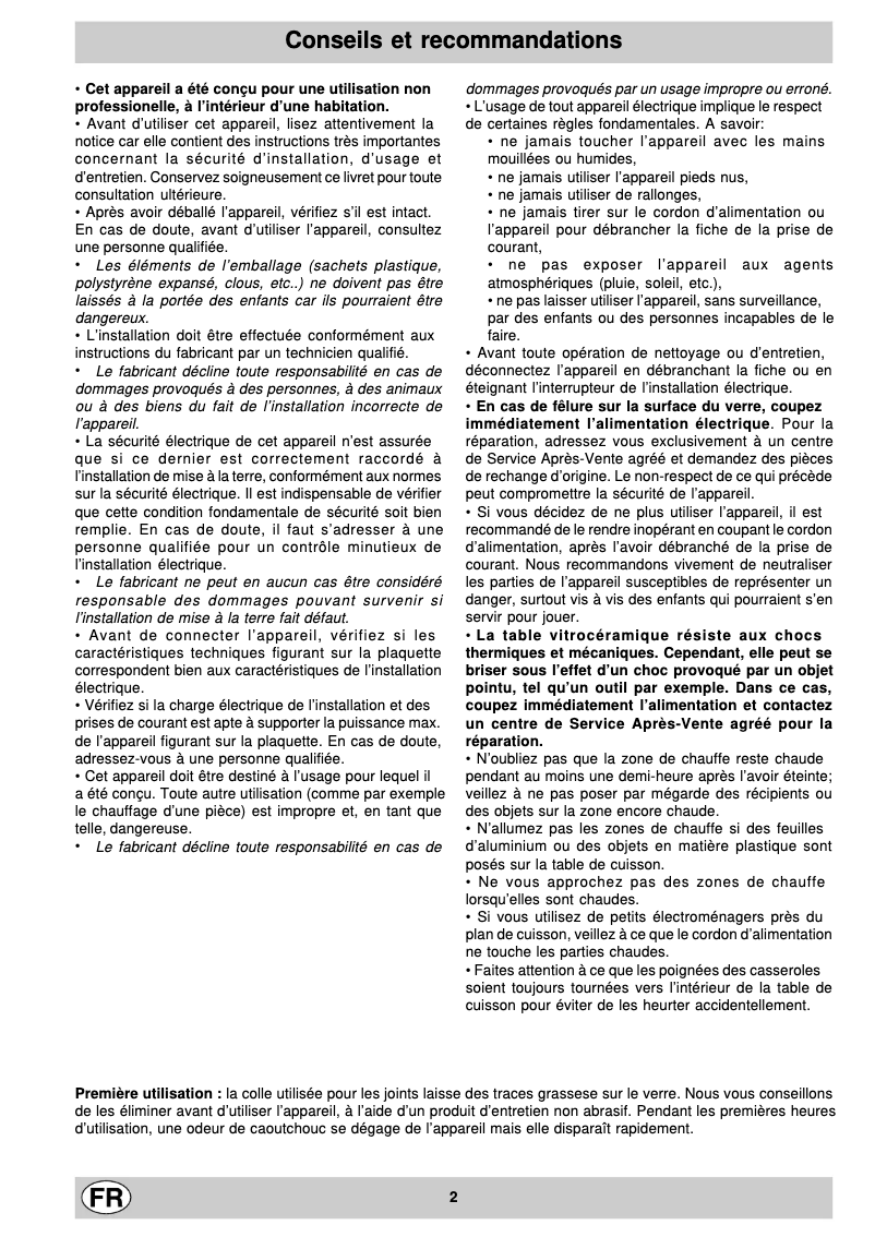 Image de la première page du manuel de l'appareil KBT 6004 bi