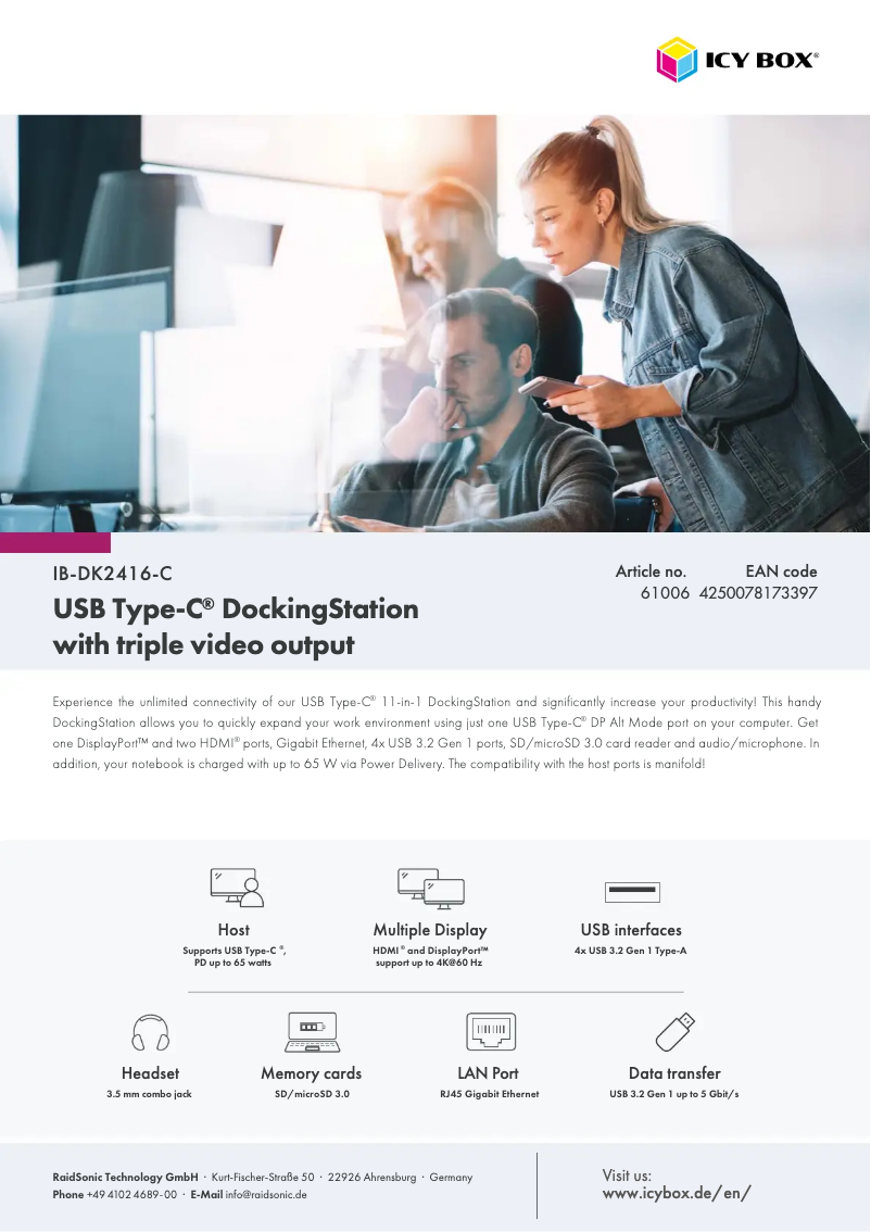 Image de la première page du manuel de l'appareil IB-DK2416-C