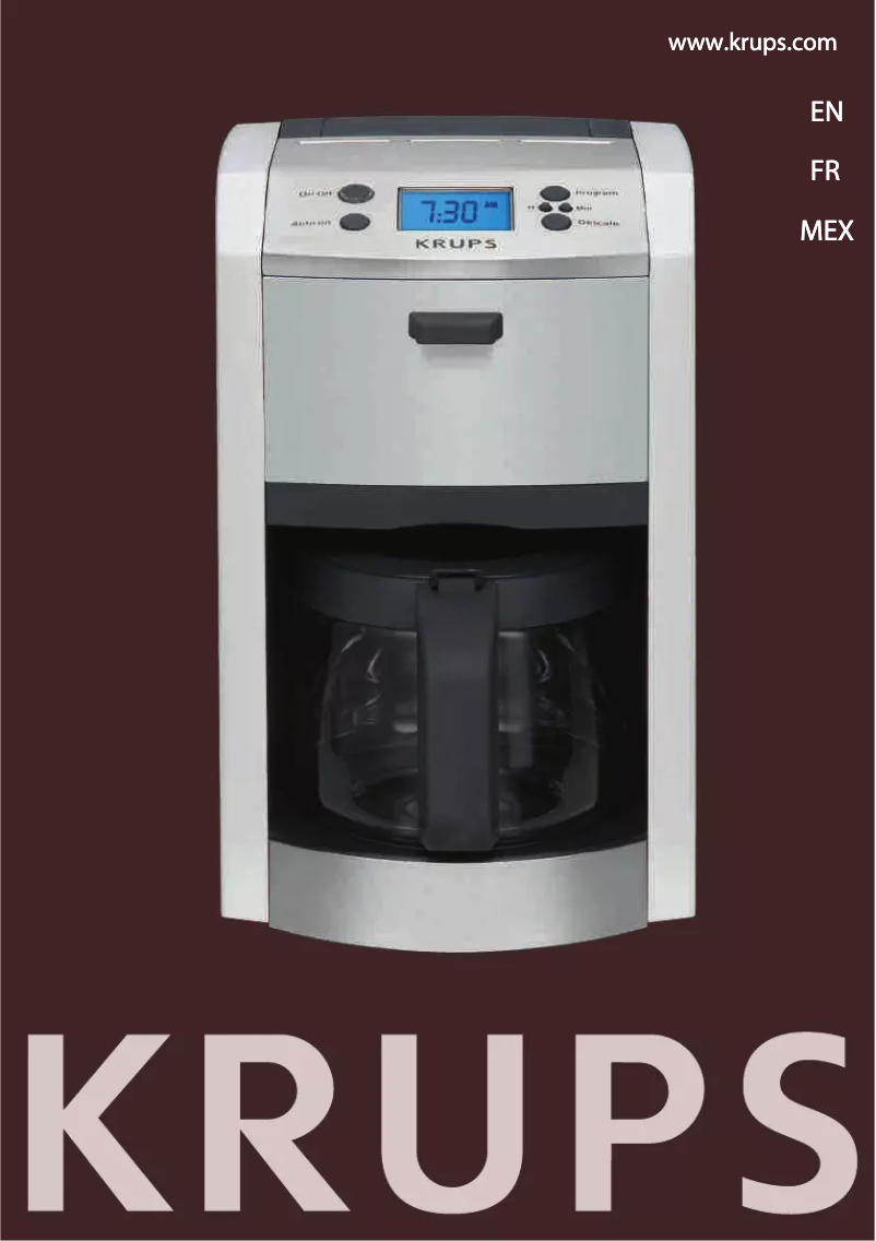 Page 1 de la notice Manuel utilisateur Krups KM8105