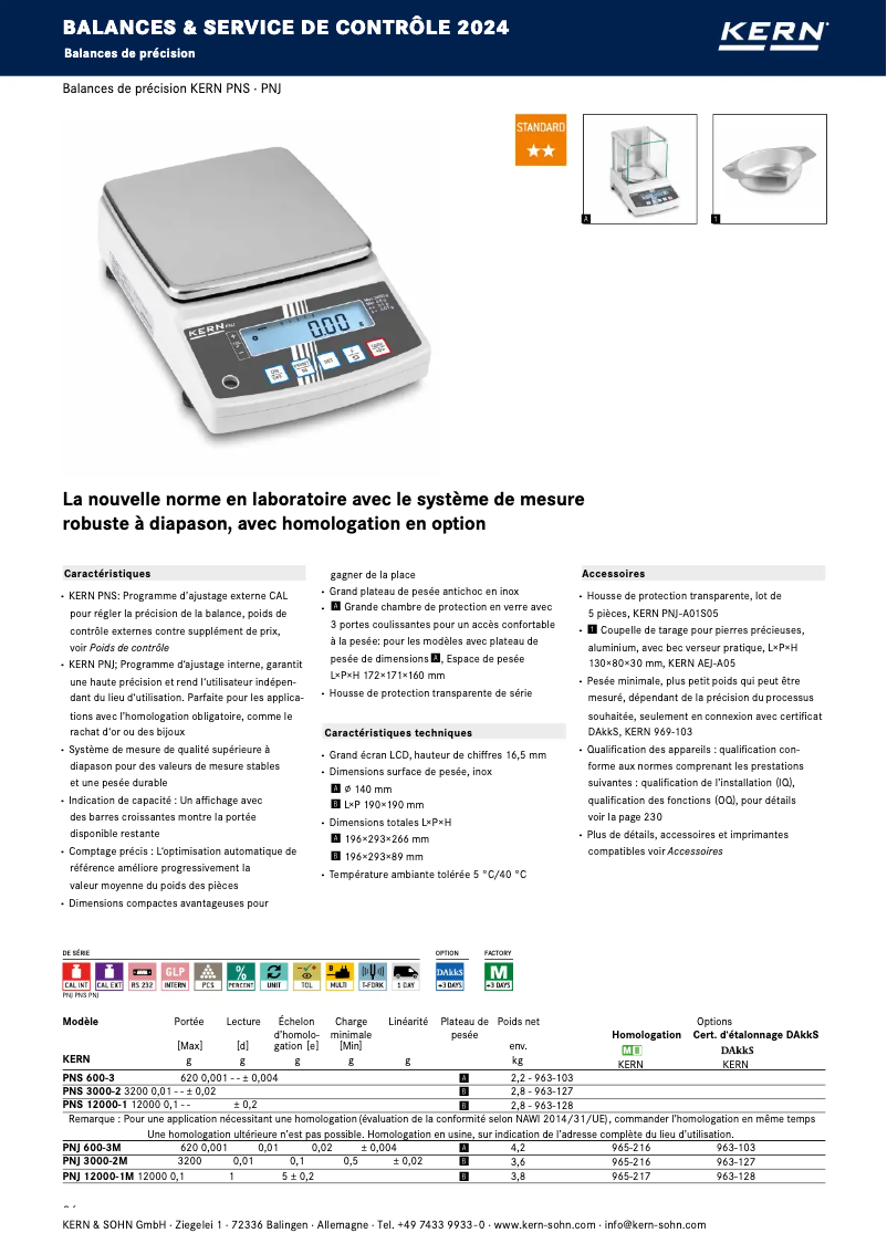 Page 1 de la notice Brochure Kern PNJ 3000-2M