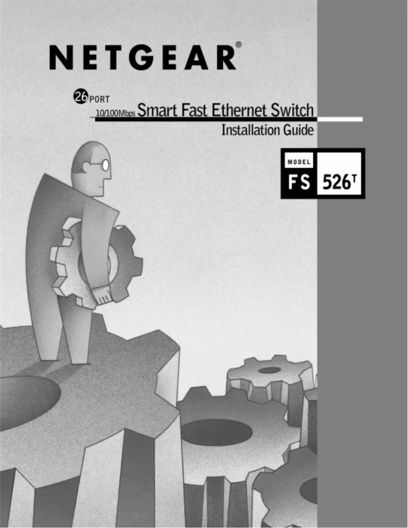 Page 1 de la notice Guide d'installation Netgear ProSafe FS526T