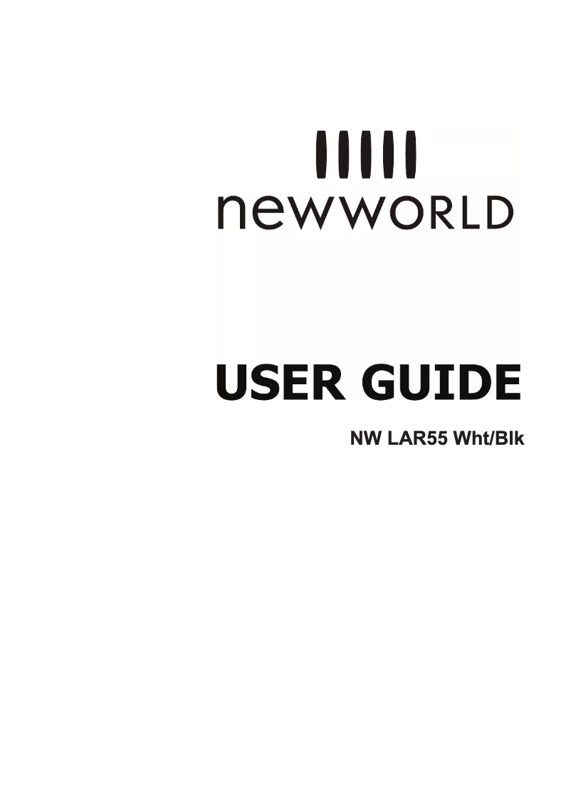 Image de la première page du manuel de l'appareil NWLAR55