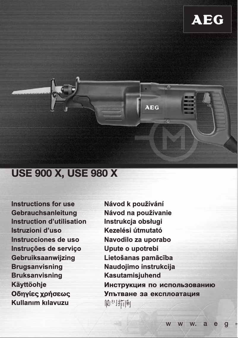 Página 1 del manual Manual de usuario AEG USE 900 X