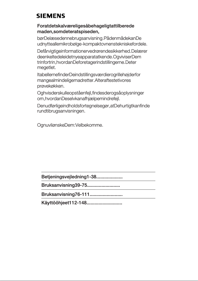 Page 1 de la notice Manuel utilisateur Siemens HF24G540