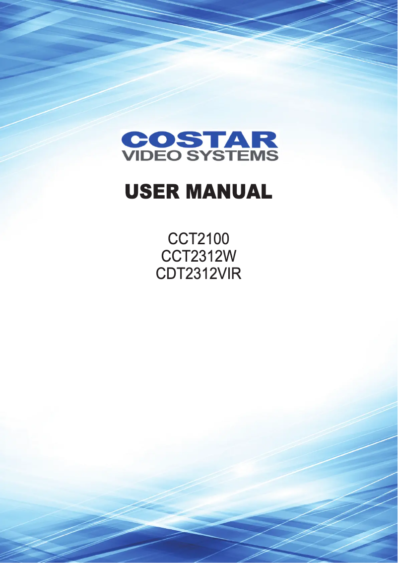 Page n°1 - Manuel utilisateur Costar CDT2312VIR