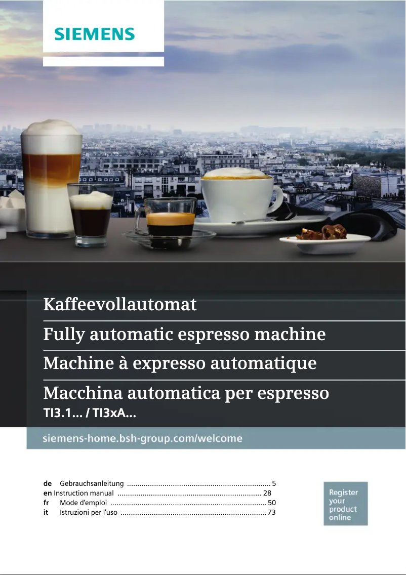 Page n°1 - Manuel utilisateur Siemens TI30A509DE