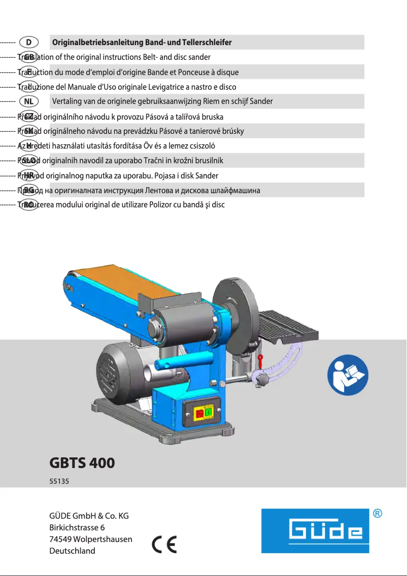 Page n°1 - Manuel utilisateur Güde GBTS 400