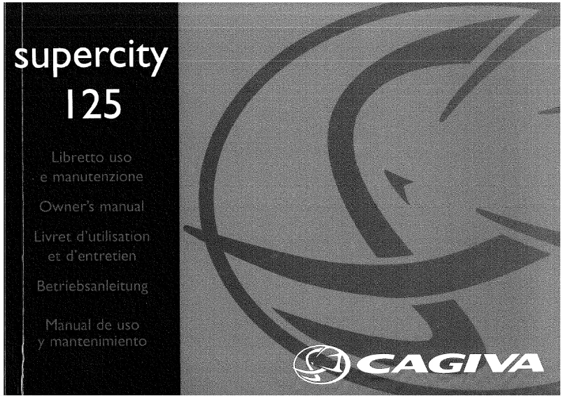 Page n°1 - Manuel utilisateur Cagiva Super City 125 (1999)