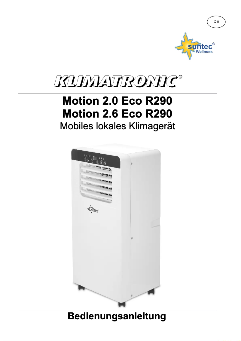 Page 1 de la notice Manuel utilisateur Suntec Klimatronic Motion 2.0 Eco R290
