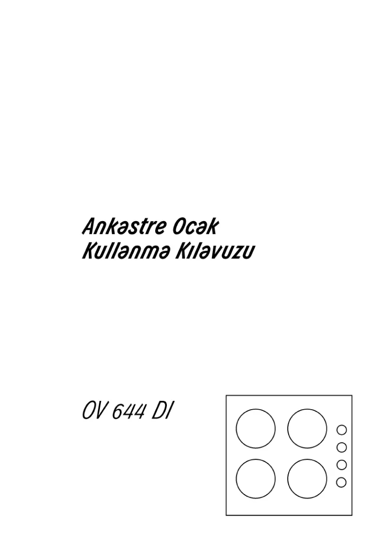 Image de la première page du manuel de l'appareil OV 644 DI