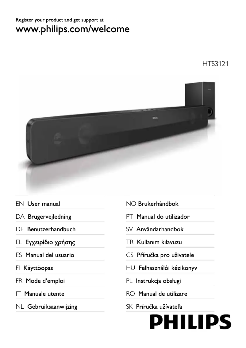 Page n°1 - Manuel utilisateur Philips HTS3121