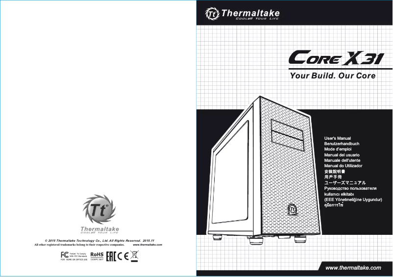 Página 1 del manual Manual de usuario Thermaltake Core X31