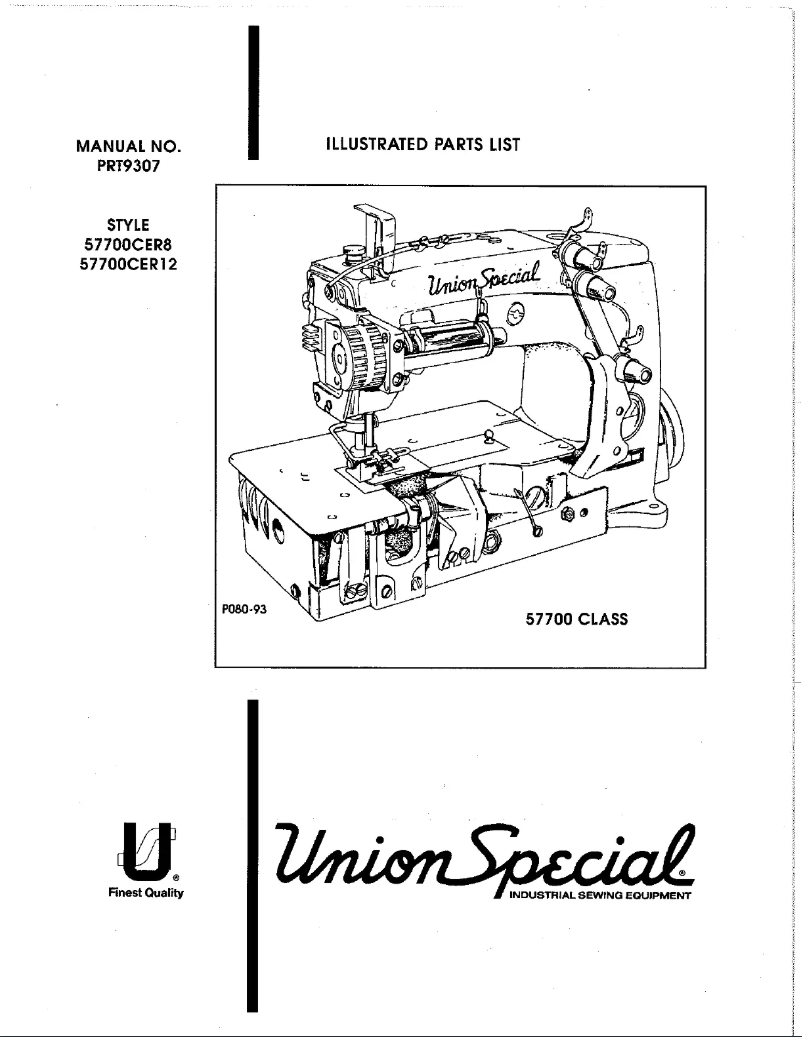 Page 1 de la notice Manuel utilisateur Union Special 57700CER8