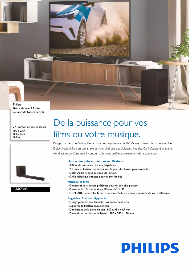 Image de la première page du manuel de l'appareil TAB7305