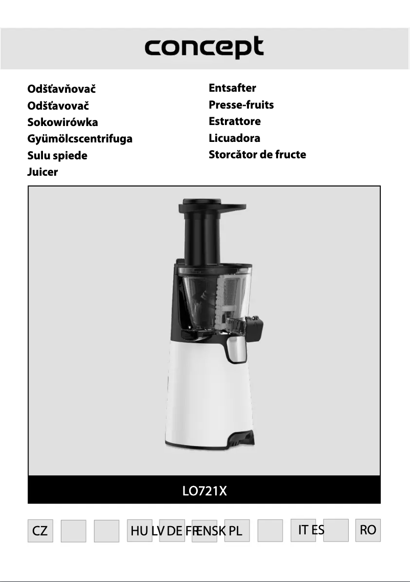 Image de la première page du manuel de l'appareil LO7211