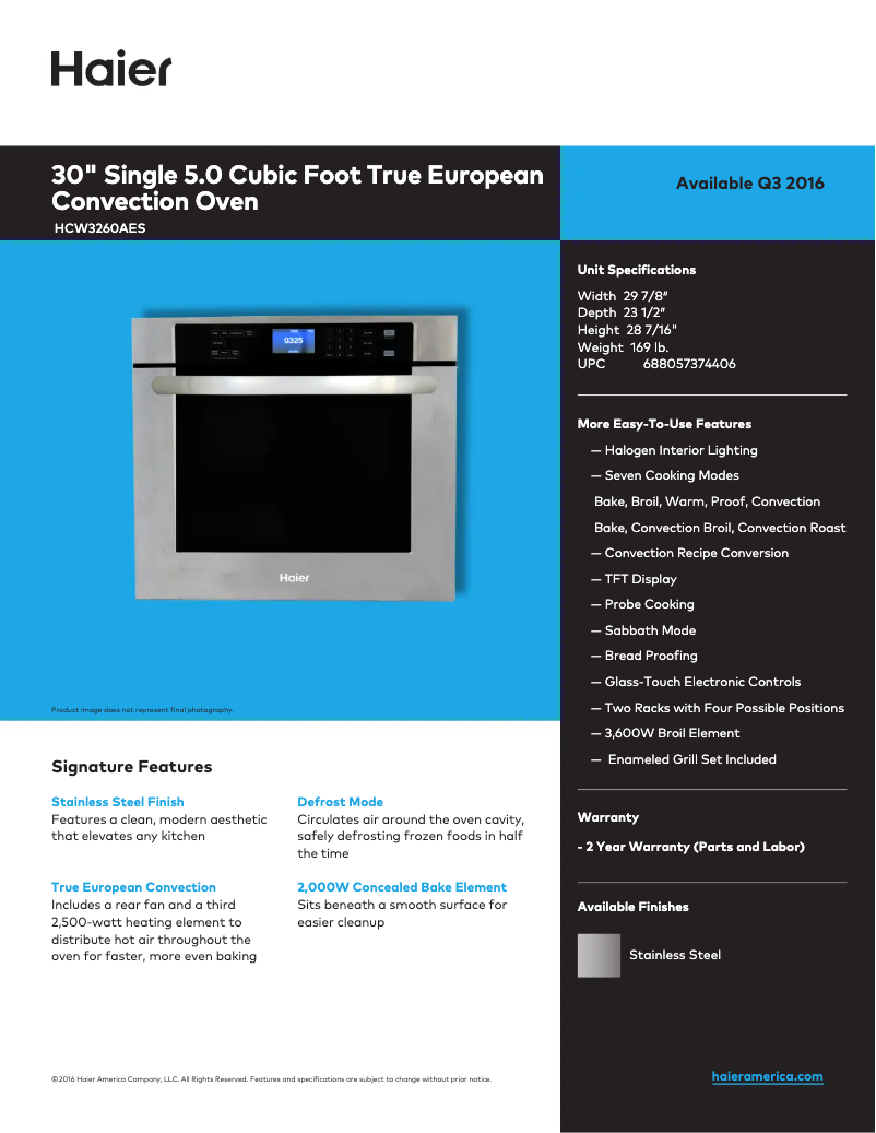 Image de la première page du manuel de l'appareil HCW3260AES