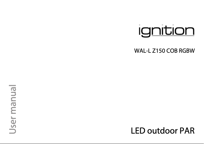 Page 1 de la notice Manuel utilisateur Ignition WAL-L Z150