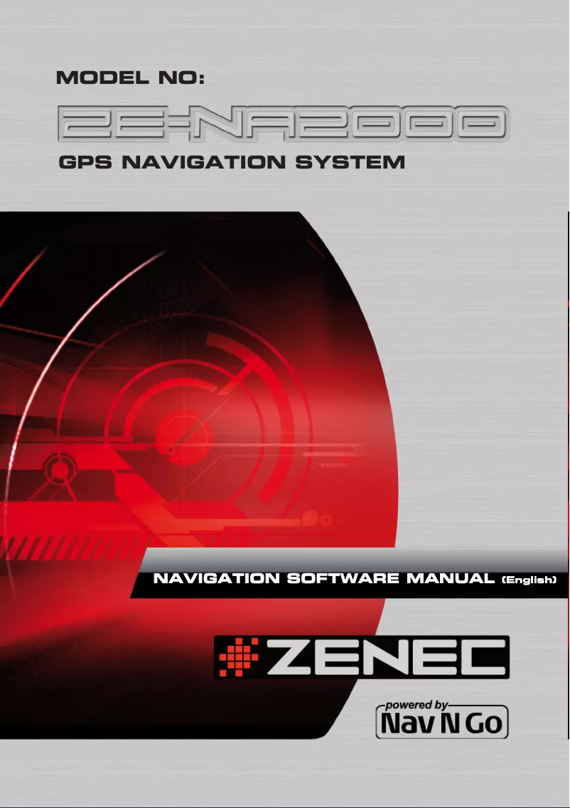 Page n°1 - Manuel utilisateur Zenec ZE-NA2000