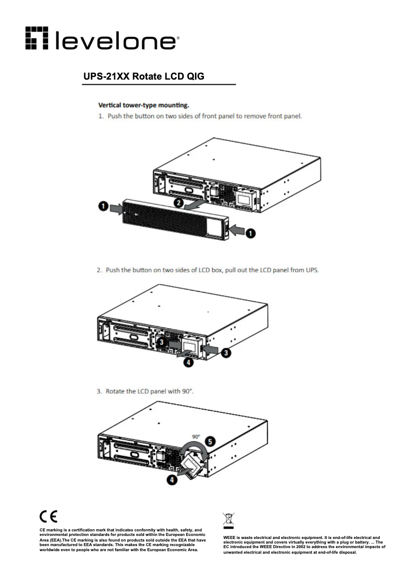 Page n°1 - Fiche technique LevelOne UPS-2102
