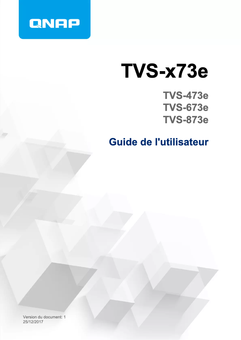 Page 1 de la notice Manuel utilisateur QNAP TVS-473e-4G
