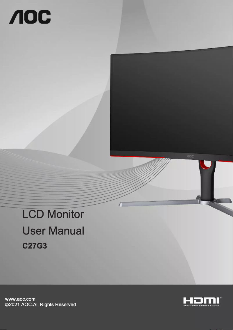 Image de la première page du manuel de l'appareil C27G3