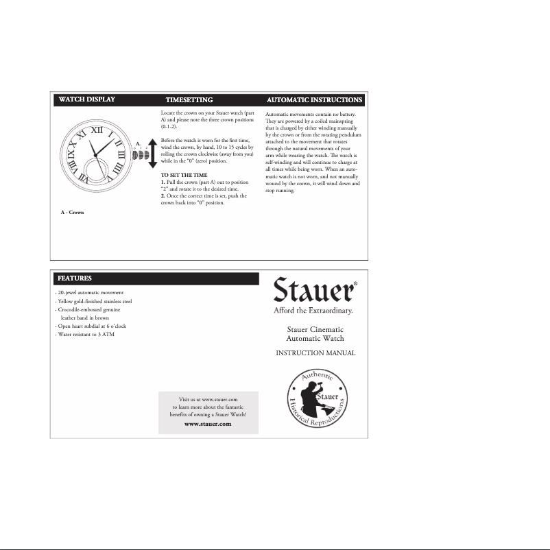 Page n°1 - Manuel utilisateur Stauer 36783