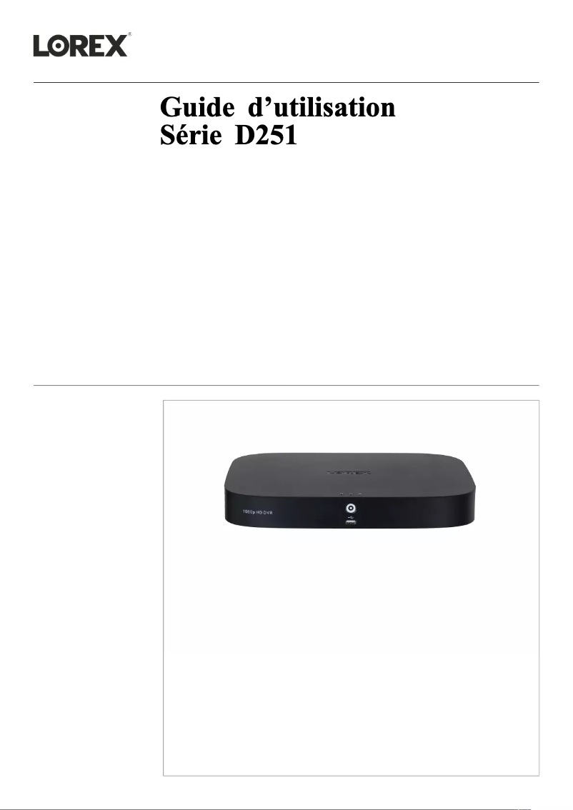 Página 1 del manual Manual de usuario Lorex D251A6I2B