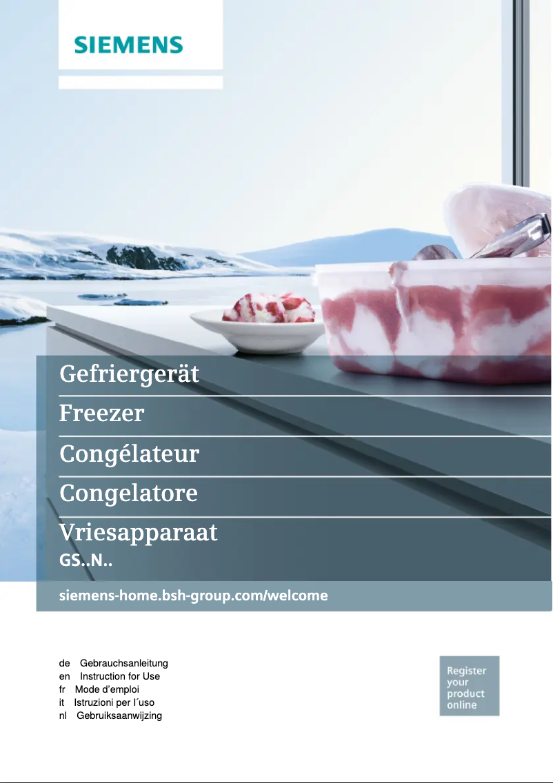 Page 1 de la notice Manuel utilisateur Siemens GS54NEW42