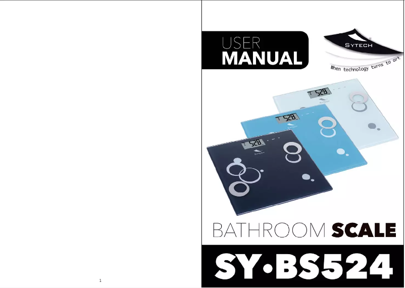 Page n°1 - Manuel utilisateur Sytech SYBS524NG
