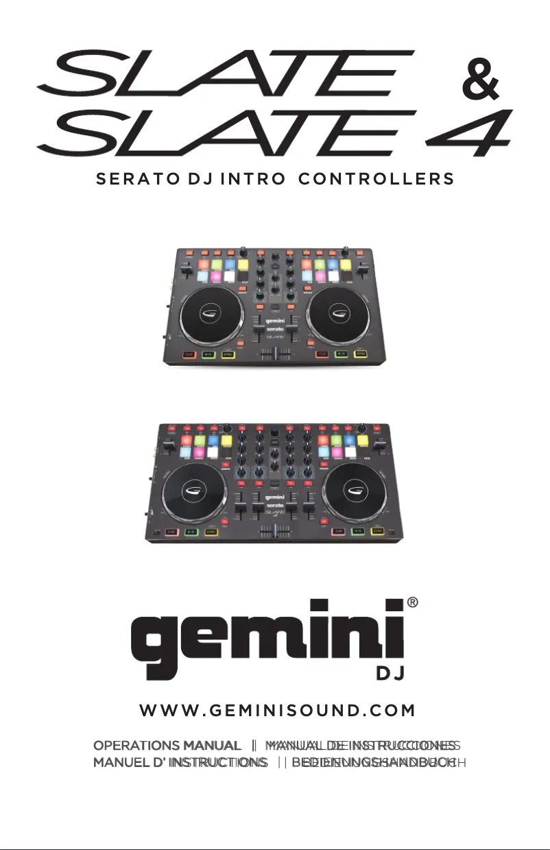 Page 1 de la notice Manuel utilisateur Gemini SLATE