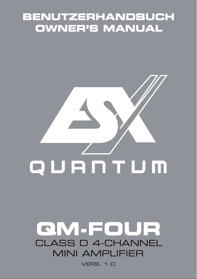Page n°1 - Manuel utilisateur ESX Quantum QM-FOUR