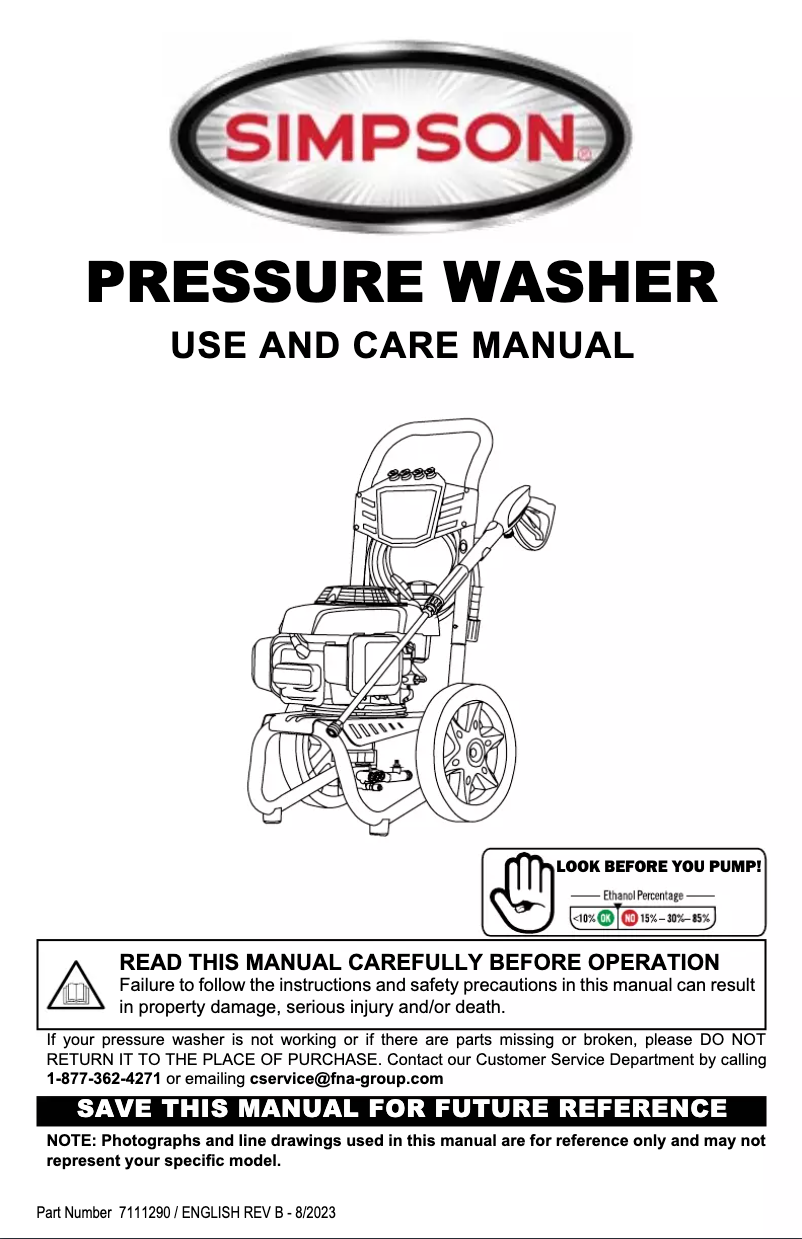 Page n°1 - Manuel utilisateur Simpson CM61081-S