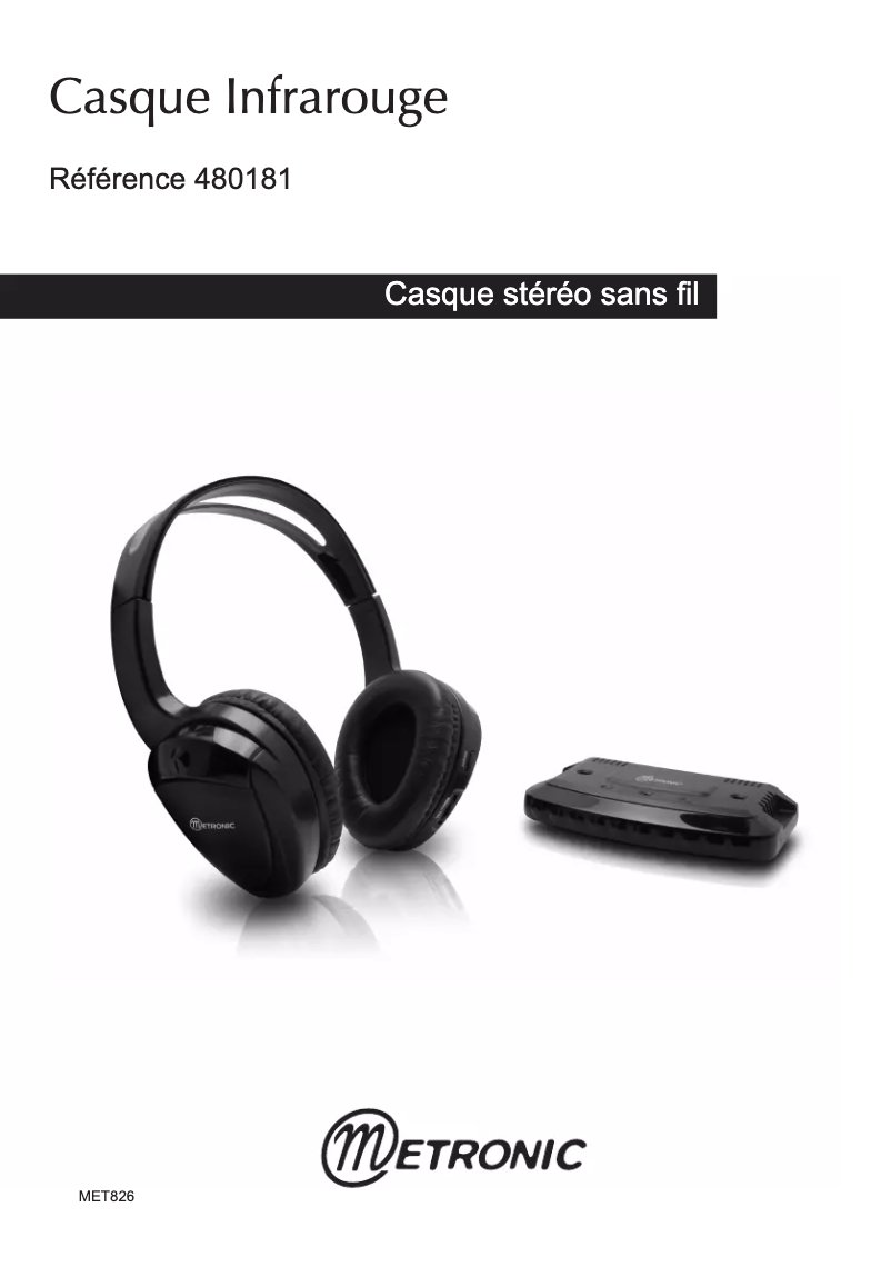 Page 1 de la notice Manuel utilisateur Metronic 480181