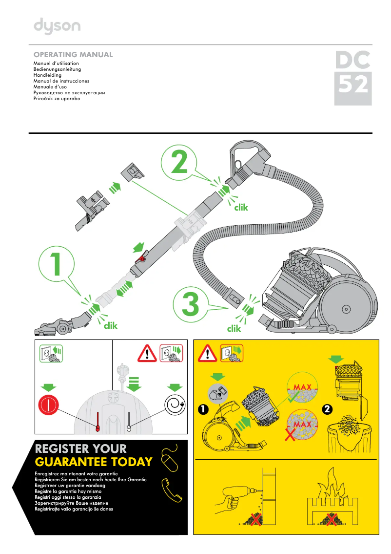 Page n°1 - Manuel utilisateur Dyson DC52