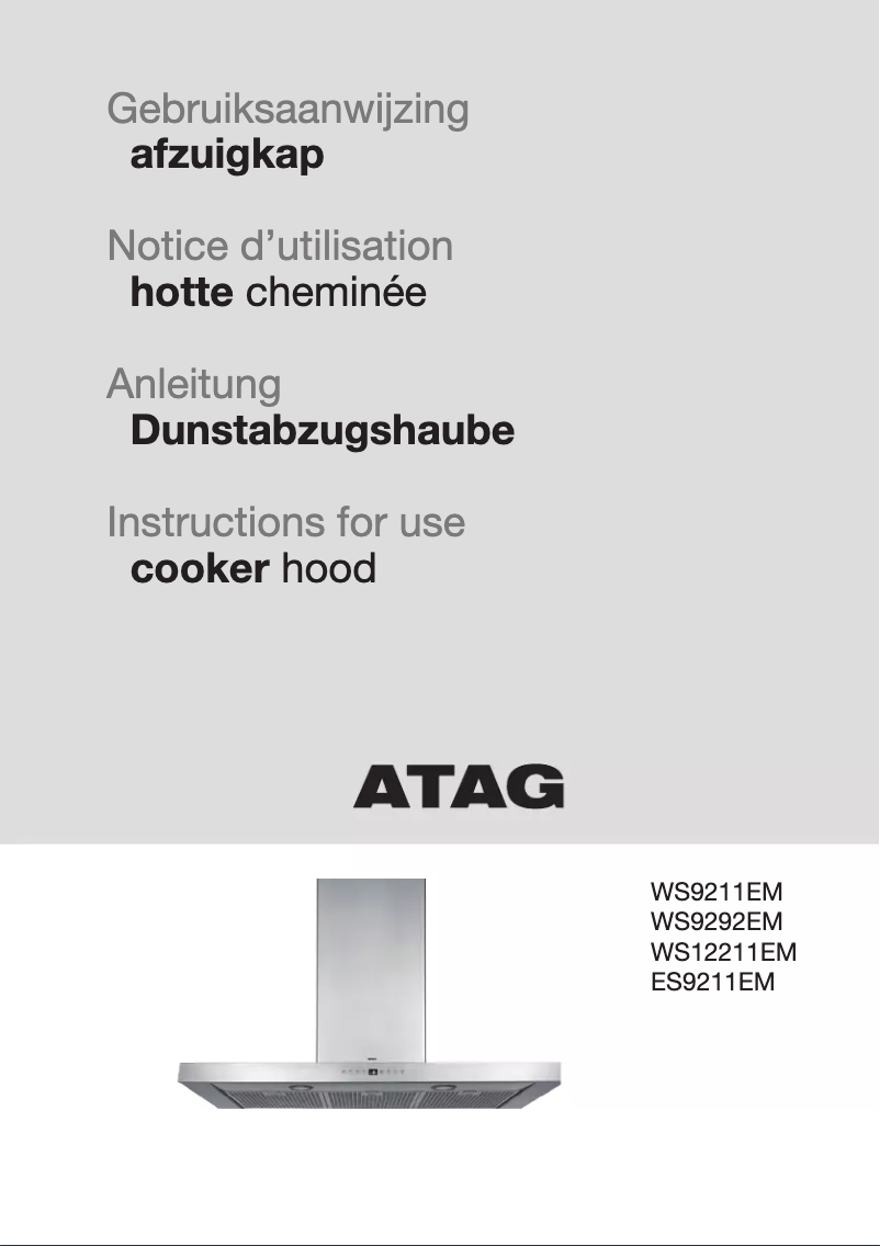 Page 1 de la notice Manuel utilisateur Atag WS9292EM