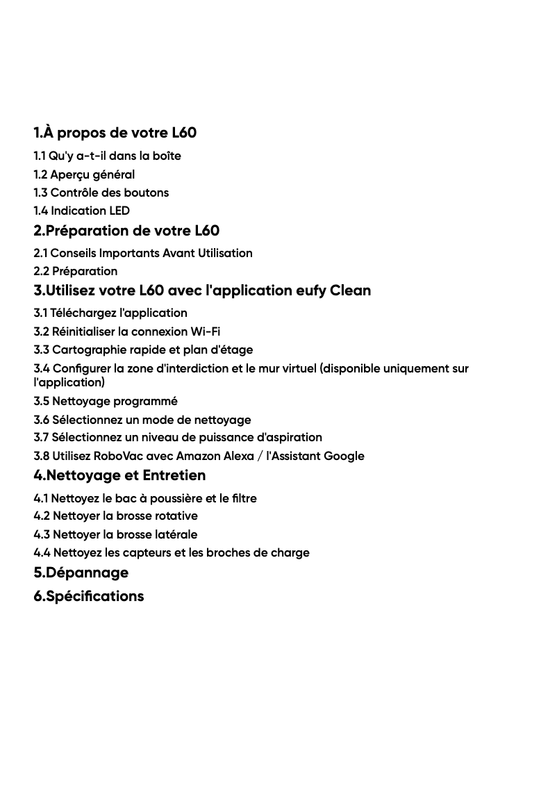 Image de la première page du manuel de l'appareil L60 Hybrid SES