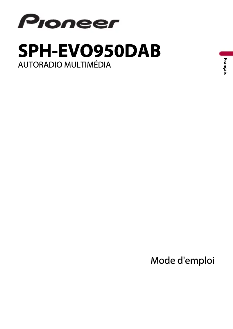 Page n°1 - Manuel utilisateur Pioneer SPH-EVO950DAB