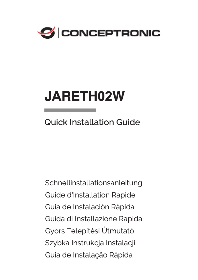 Page n°1 - Manuel utilisateur Conceptronic JARETH02W