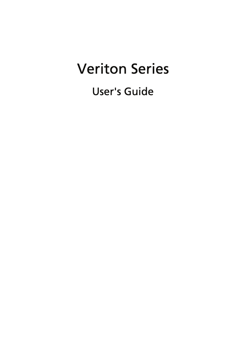 Page n°1 - Manuel utilisateur Acer Veriton m460