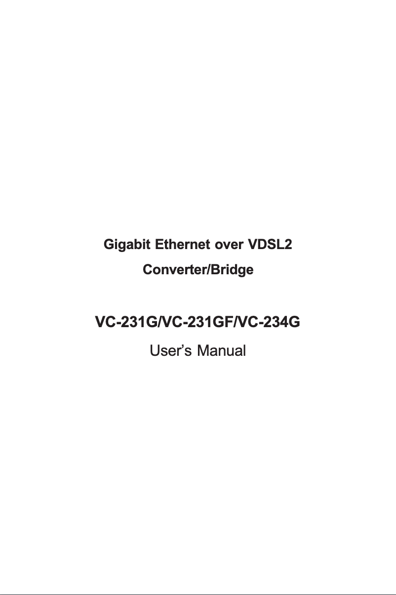 Image de la première page du manuel de l'appareil VC-231GF