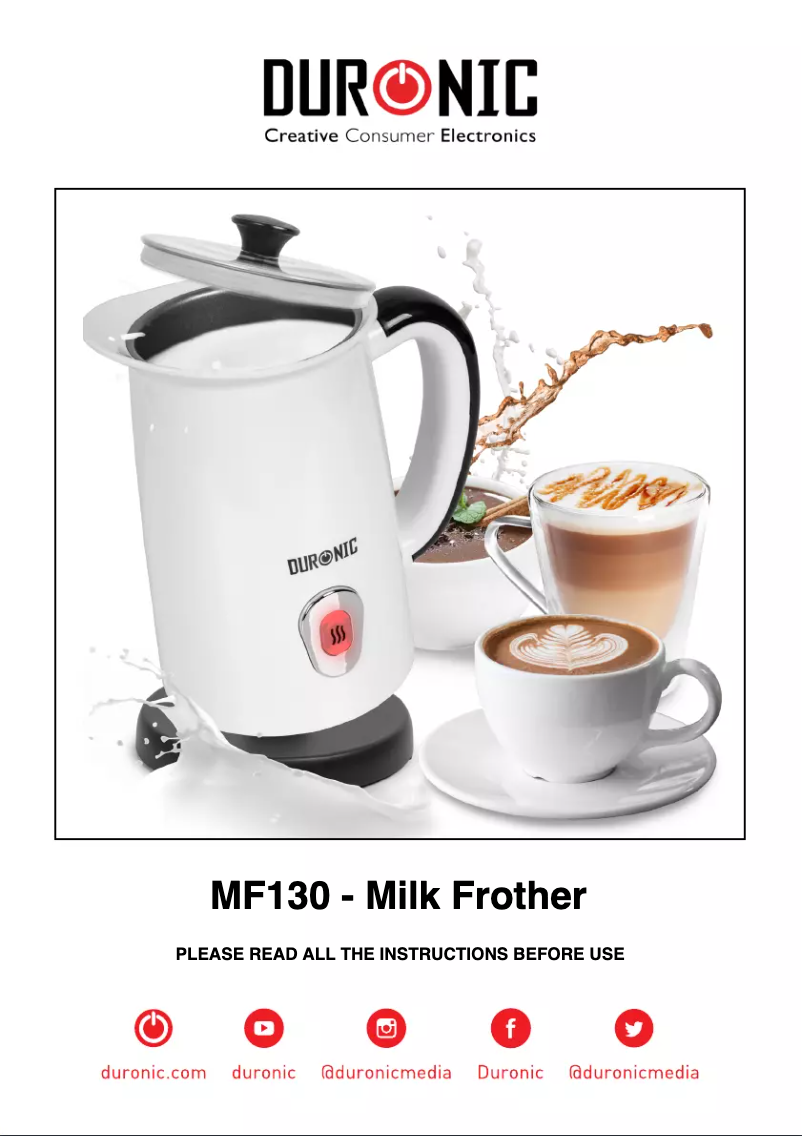 Page 1 de la notice Manuel utilisateur Duronic MF130
