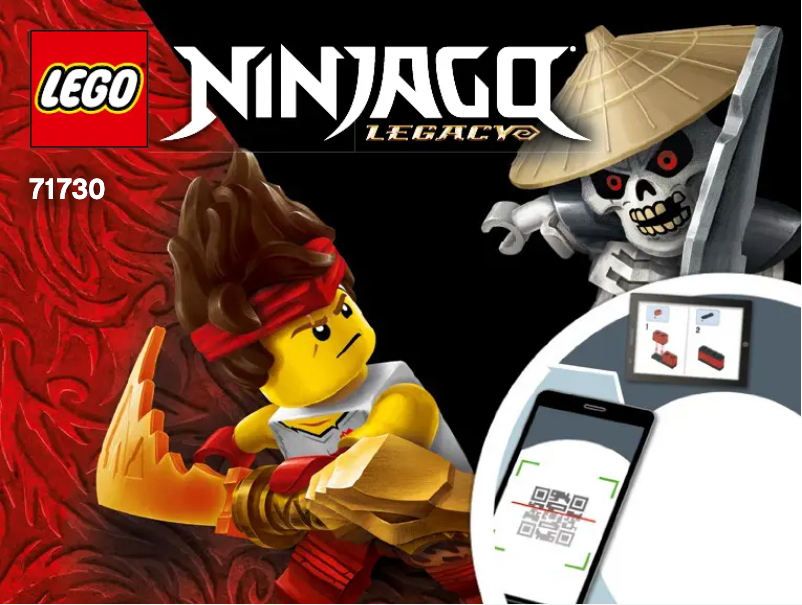 Page 1 de la notice Manuel utilisateur Lego Ninjago 71730