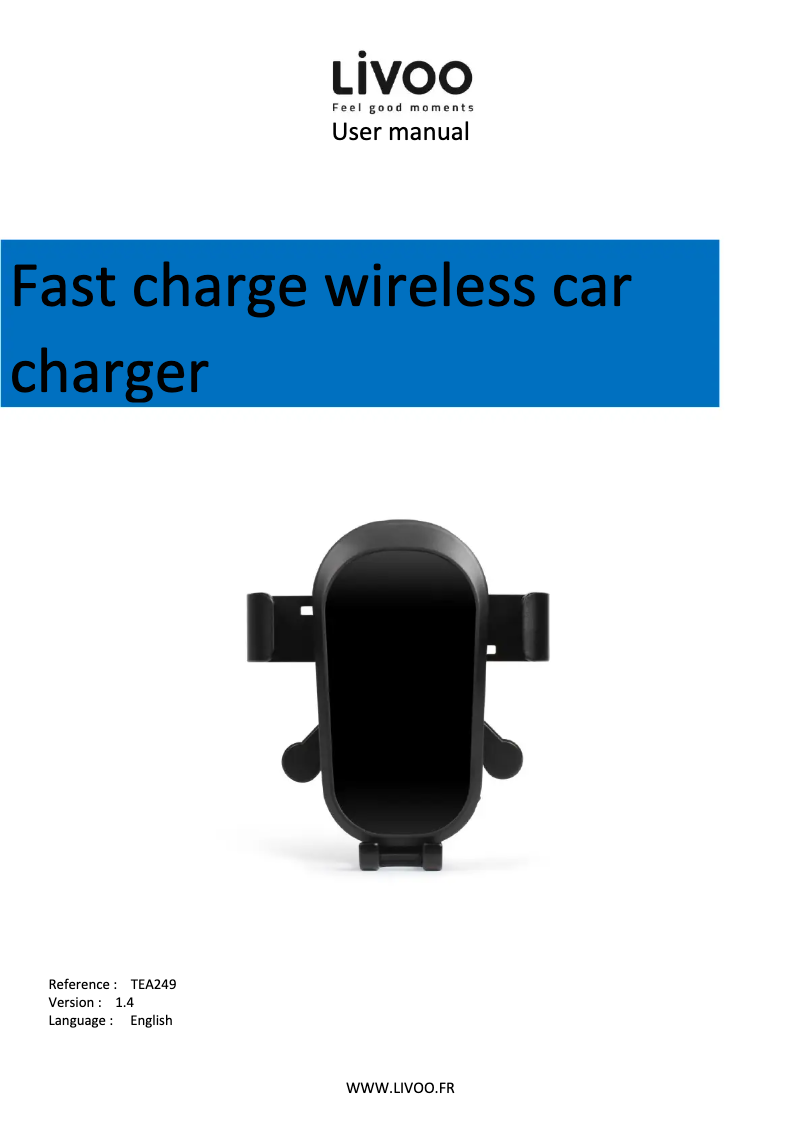 Page 1 de la notice Manuel utilisateur Livoo TEA249