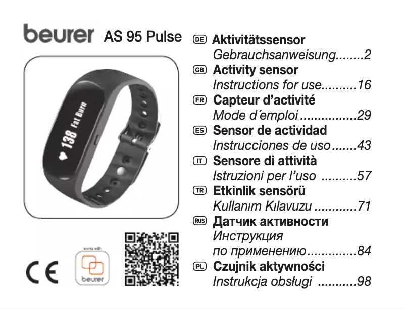 Image de la première page du manuel de l'appareil AS 95 Pulse