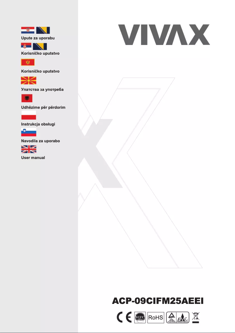 Image de la première page du manuel de l'appareil ACP-09CIFM25AEEI