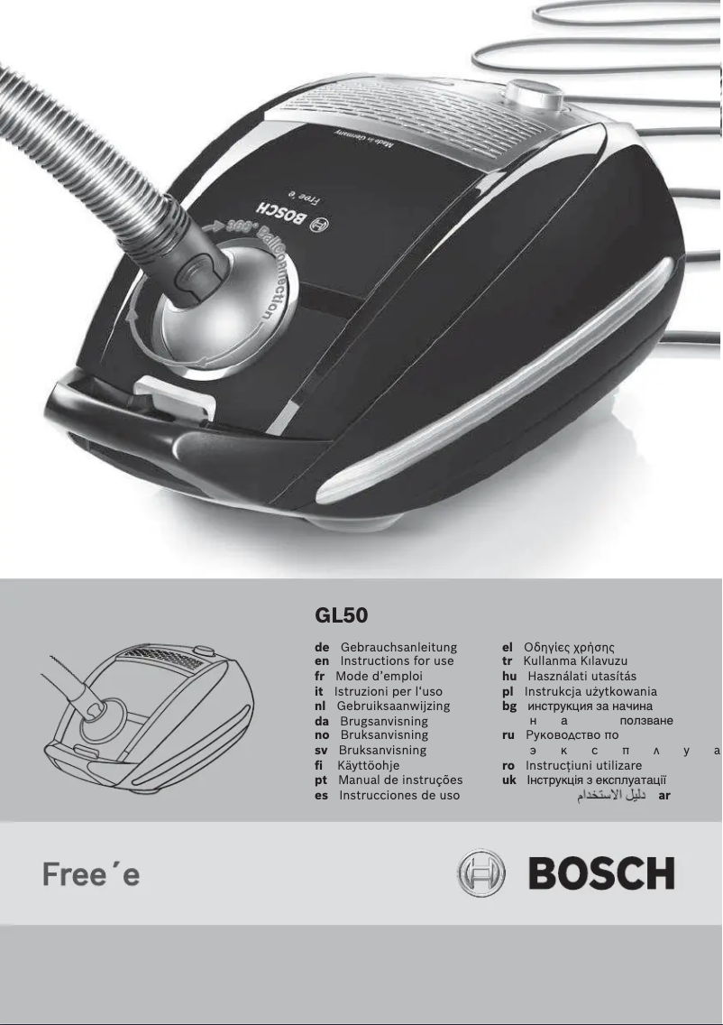 Page n°1 - Manuel utilisateur Bosch BSGL52322