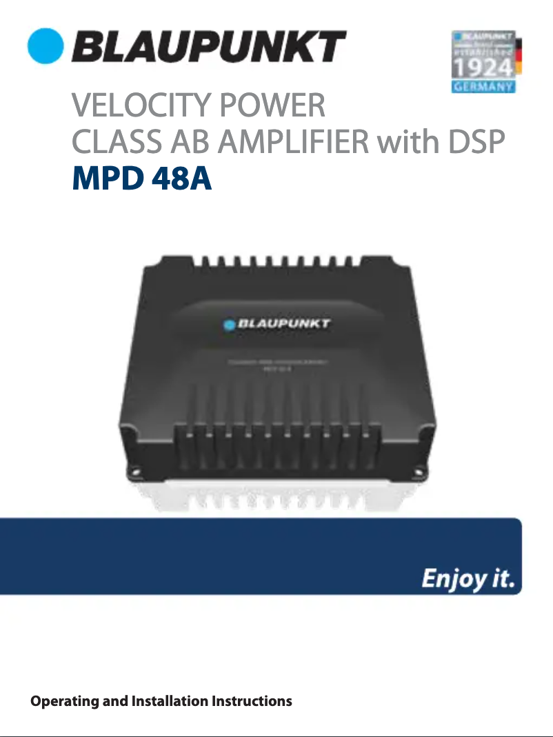 Page n°1 - Manuel utilisateur Blaupunkt MPD 48A