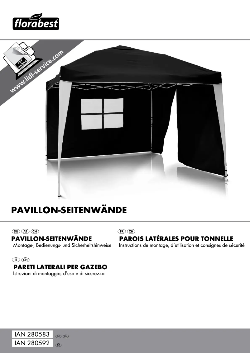 Page 1 de la notice Manuel utilisateur Florabest HG01773