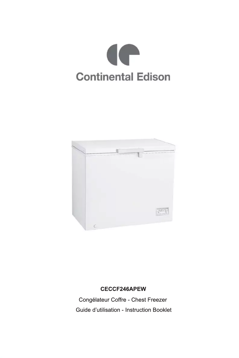 Page 1 de la notice Manuel utilisateur Continental Edison CECCF246APEW