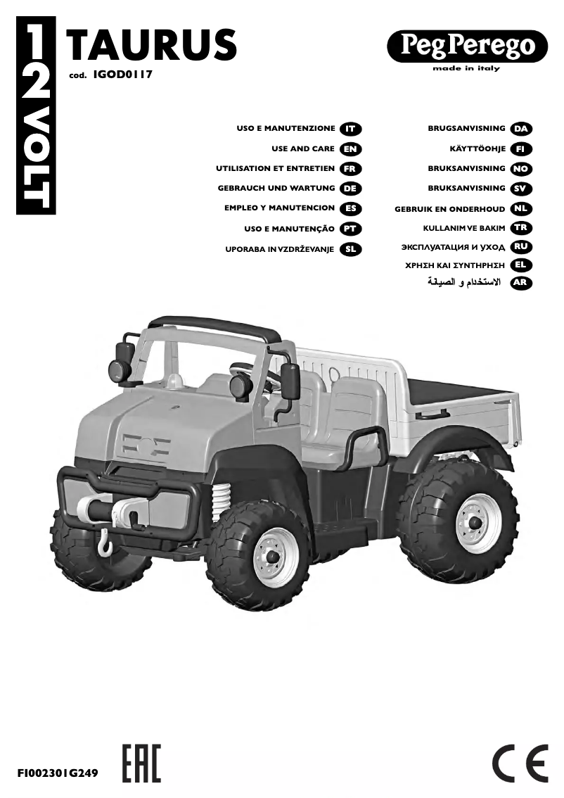 Image de la première page du manuel de l'appareil Taurus